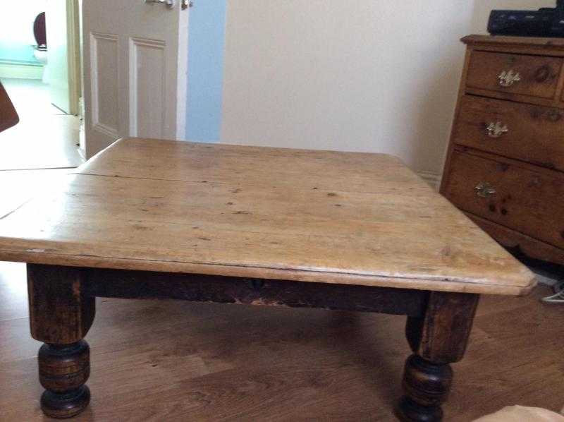 Large pine coffee table