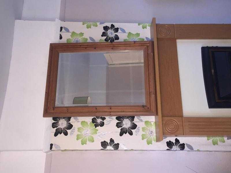 Large pine framed mirror excellent condition