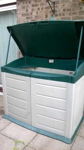 Large plastic garden storage box