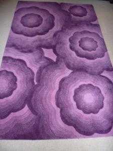 Large Purple Wool Rug 150cm x 240cm