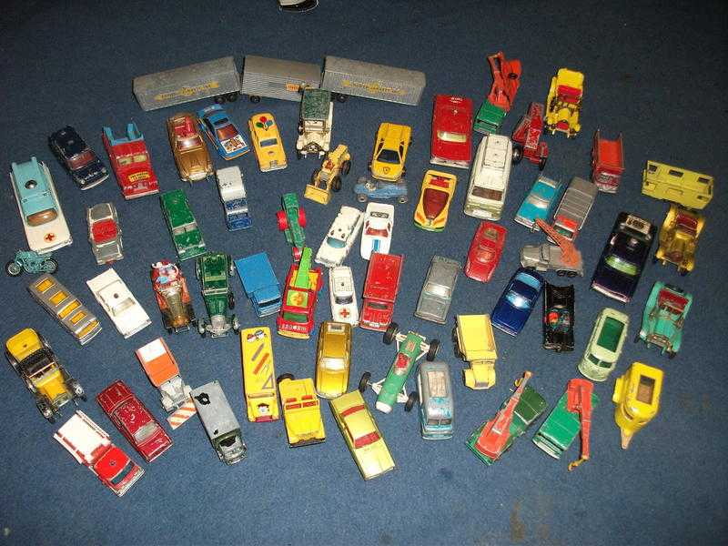 Large selection of vintage toy cars