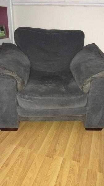 LARGE SOFA AND CUDDLE CHAIR