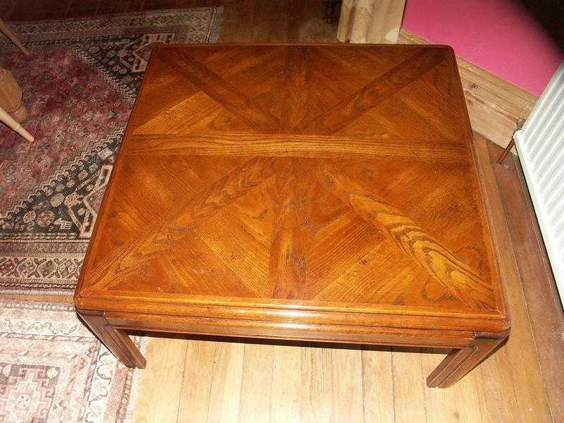 LARGE SOLID OAK COFFEE TABLE