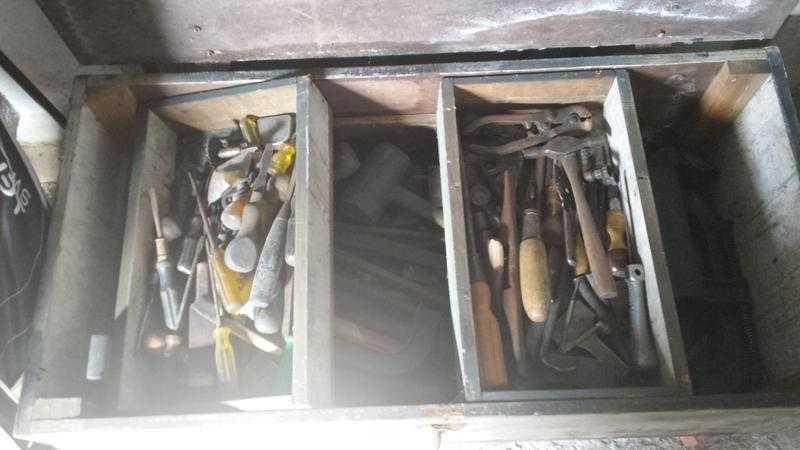 Large tool chest with tools