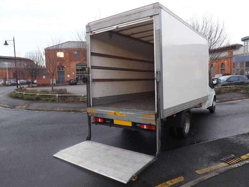 Large van with tail lift and helpful drivertwo men..