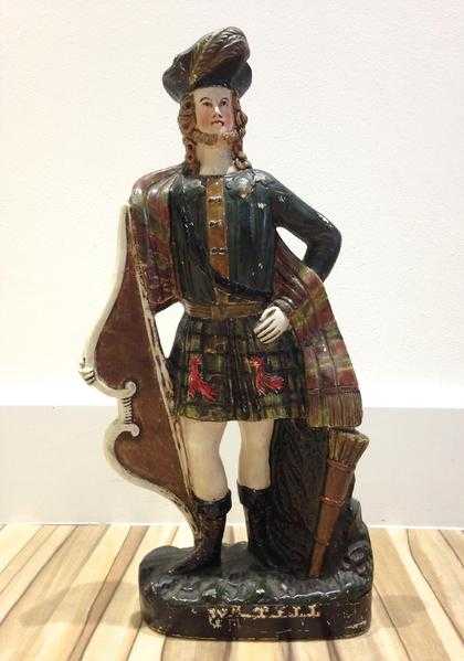 LARGE VICTORIAN STAFFORDSHIRE ORNAMENT OF WILLIAM TELL CIRCA 1830.