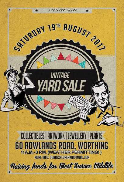 Large Vintage End of Summer Yard Sale