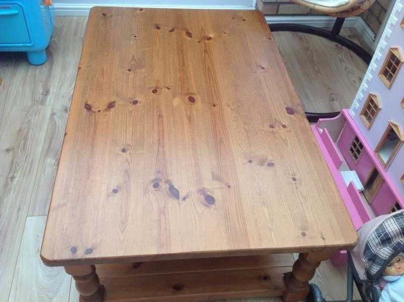 Large wooden coffee table