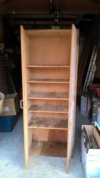 Large wooden cupboard.