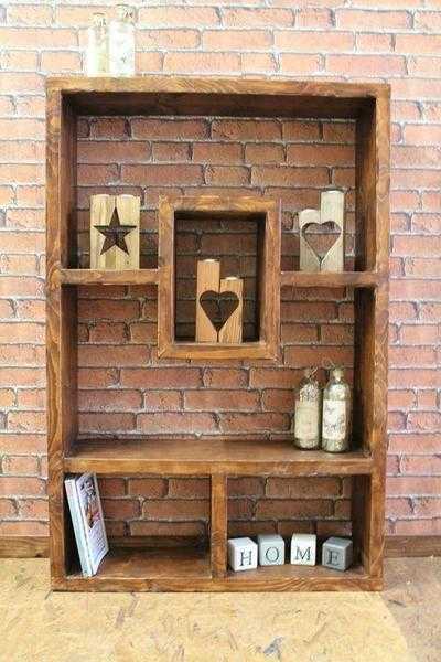 Large wooden handcrafted Bookcase storage unit