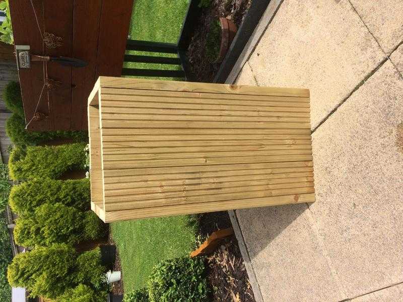 Large wooden planter