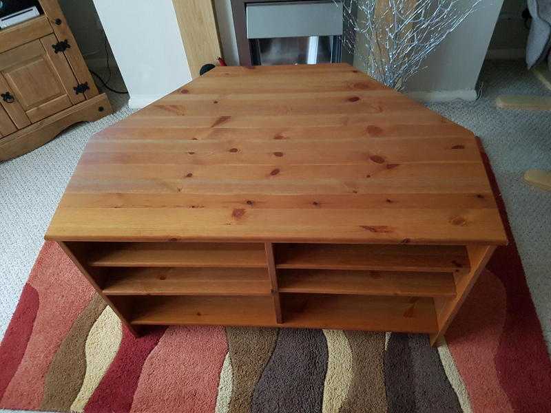 Large wooden TV corner cabinet