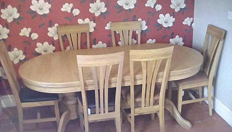 Larkswood Solid Oak Extendable Table Seats 68