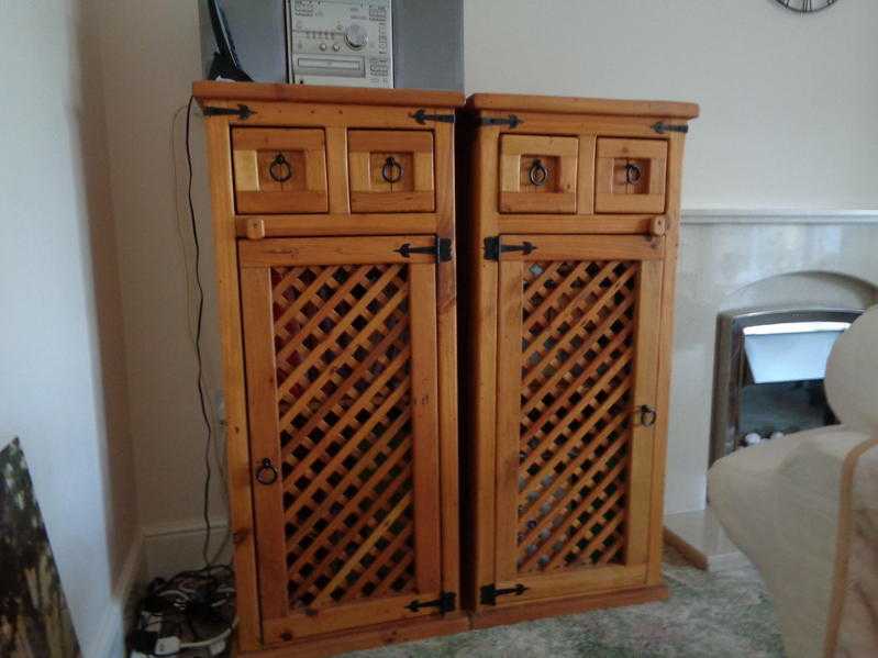 Lattice Pine Cupboards