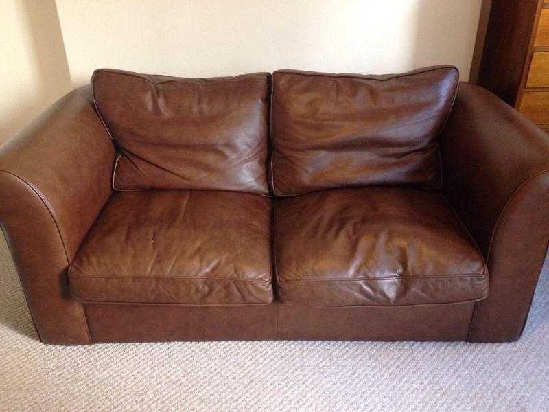 Laura Ashley Leather 2 Seater Sofa Excellent Condition