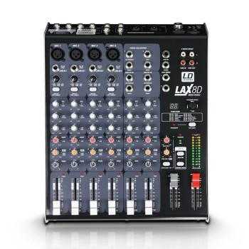 Ld. 8 channel mixer and 600w amp and sprarker