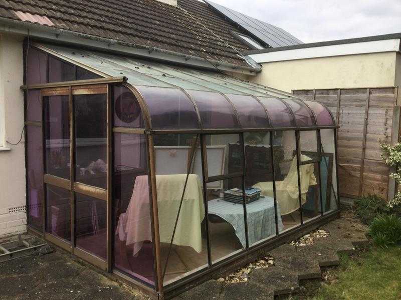Lean to greenhouse conservatory made