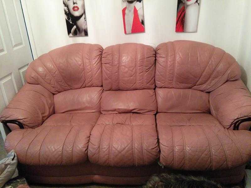 learher 3 seater sofa