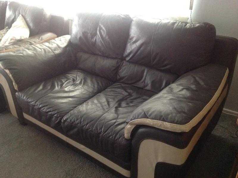 Leather 2 seater sofa