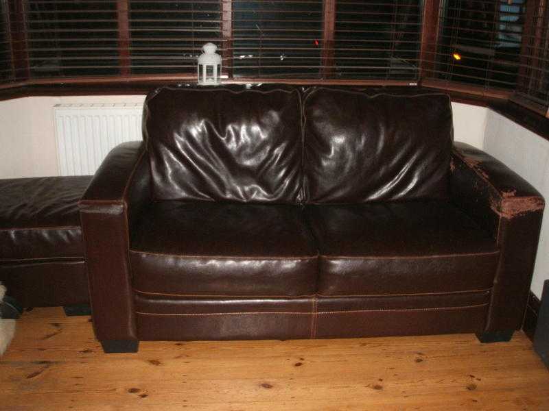 Leather 2 seater sofa