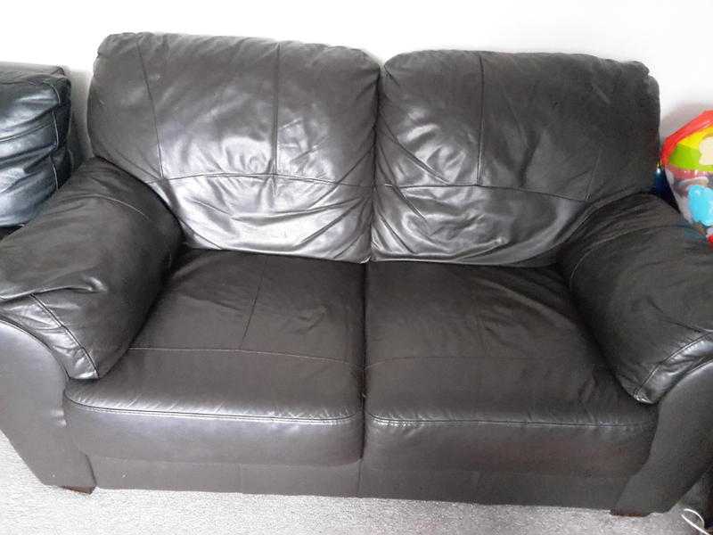 Leather 2 seater sofa