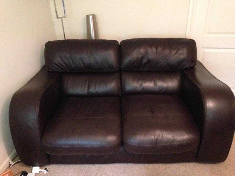 Leather 2-seater sofa. Buyer collect in Nottingham.