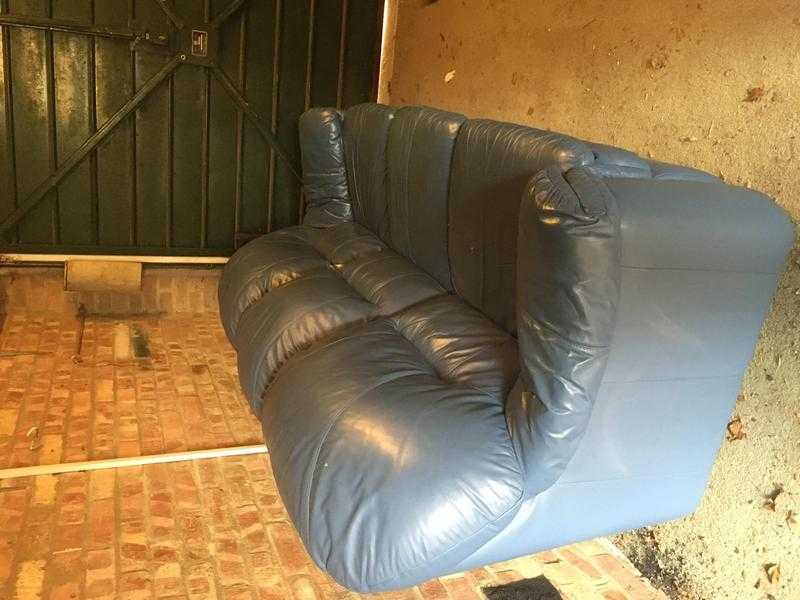 Leather 3 seater settee