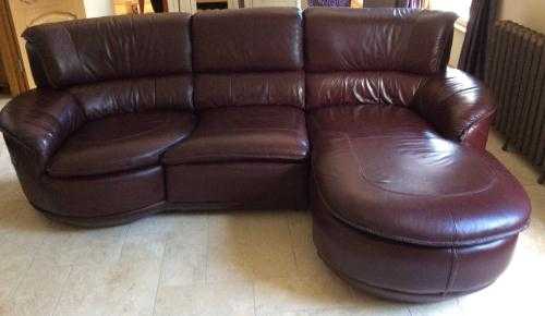 LEATHER 3 SEATER SOFA