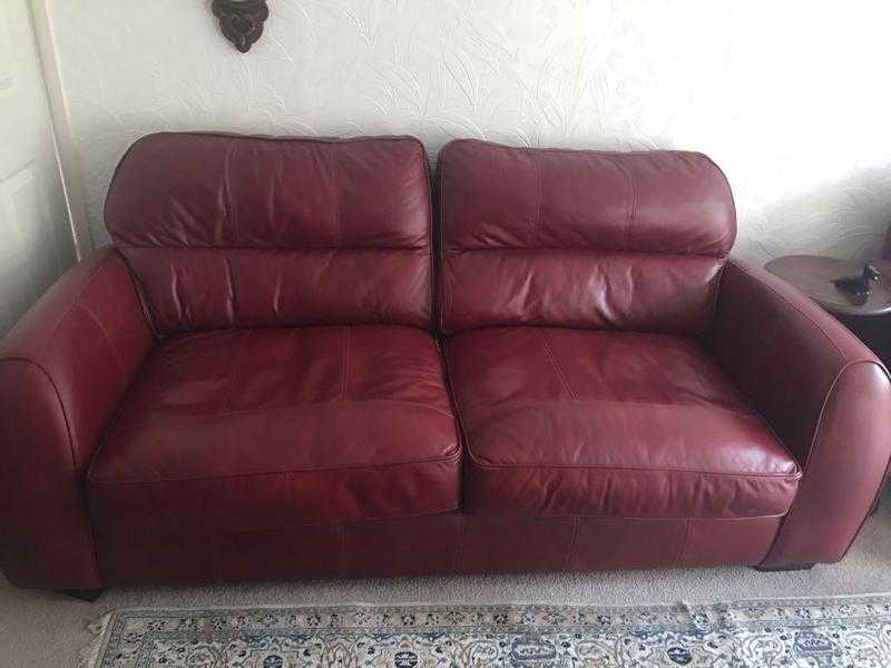 Leather 3 seater sofa