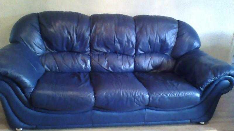 leather 3 seater sofa plus x 2 chairs