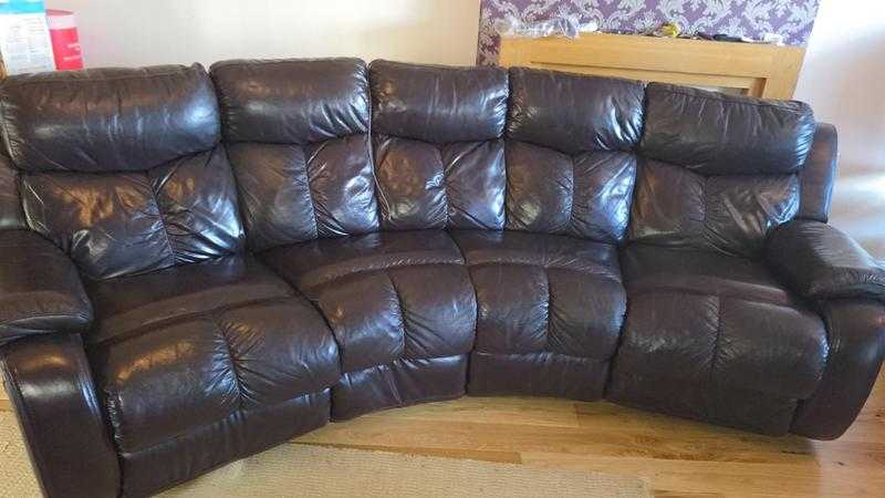 Leather 5 seater Recliner DFS sofa
