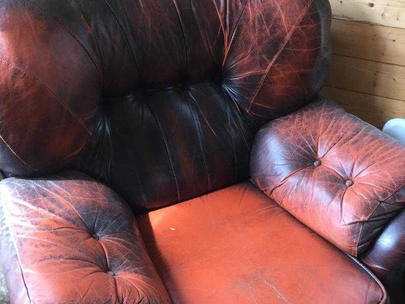 Leather arm chair