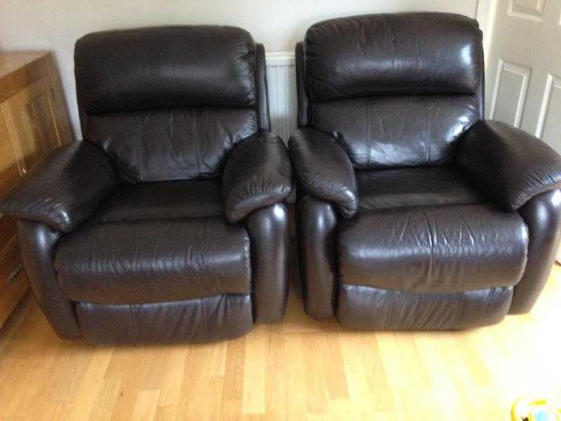 Leather armchairs