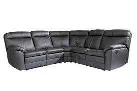 Leather black corner sofa