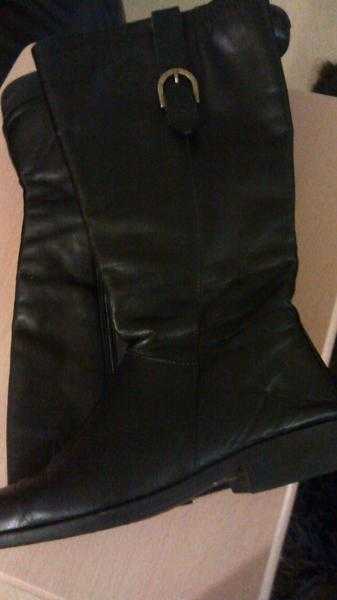 Leather boots