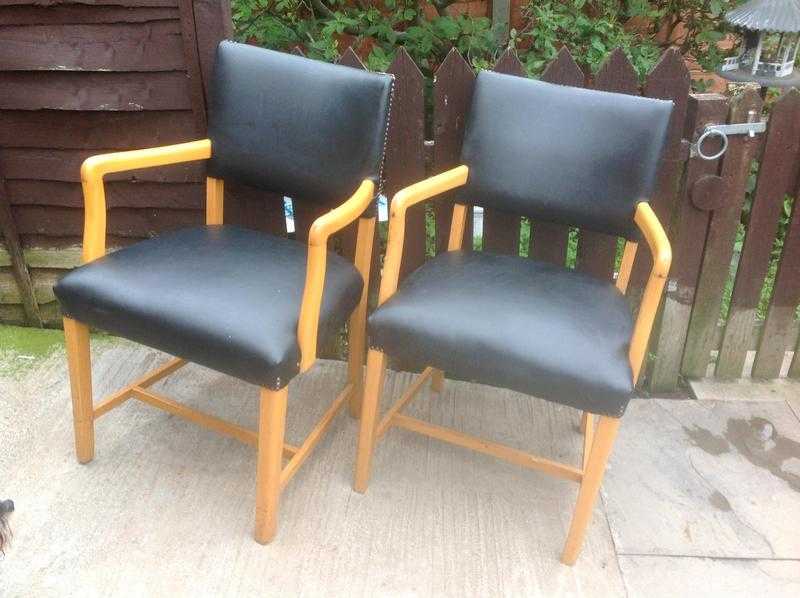 Leather chair with armrests dining  office chairs