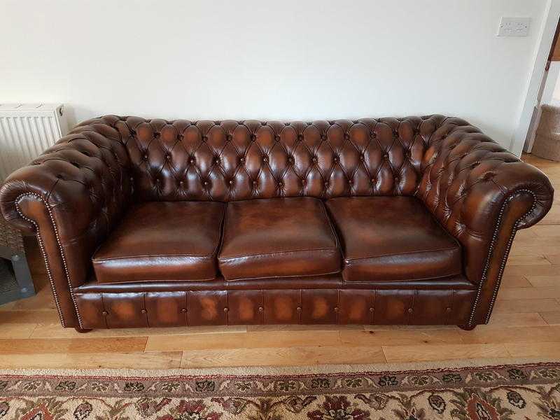 Leather Chesterfield 3 Seater Sofa