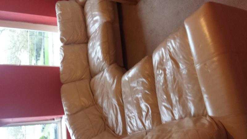 Leather corner sofa