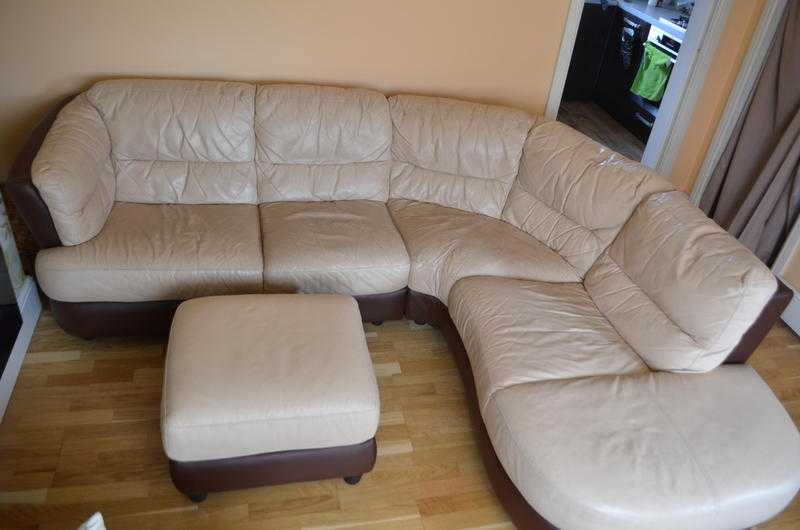 Leather corner sofa