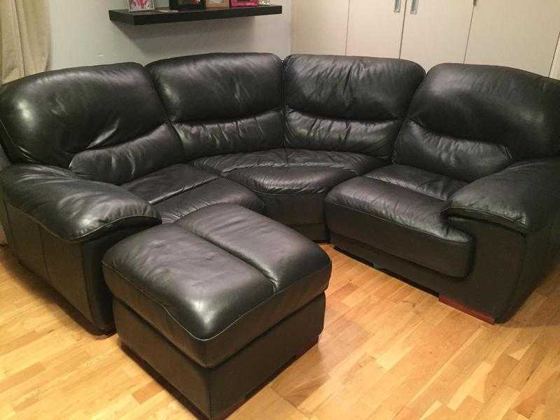 Leather corner sofa