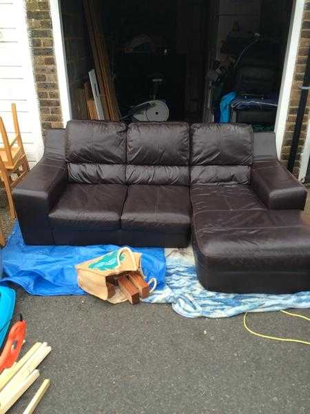 Leather corner sofa quick sale