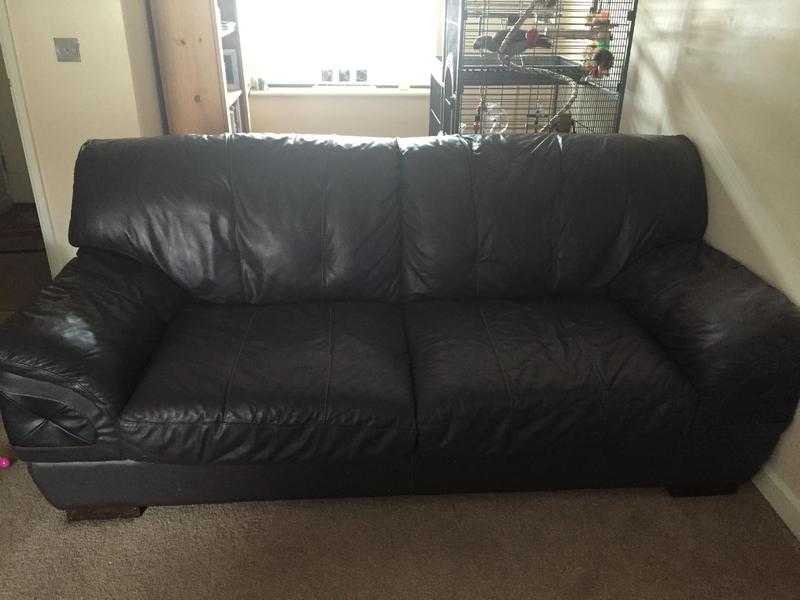 Leather DFS sofa