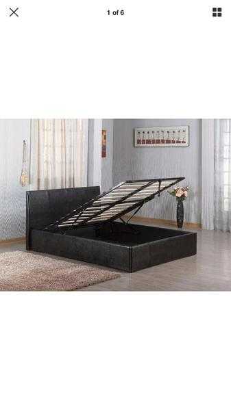 Leather double bed