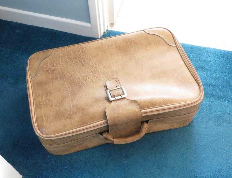 Leather Effect Suitcase - 27quot x 17quot x 7quot