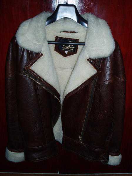 Leather flying jacket