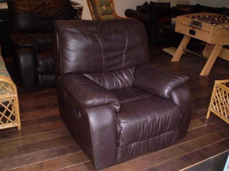 Leather Manual Recliner Chair