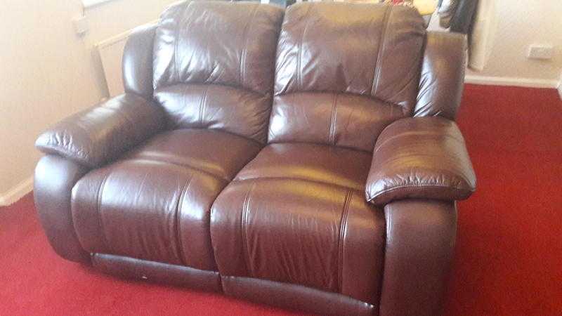 Leather Recliner Sofa