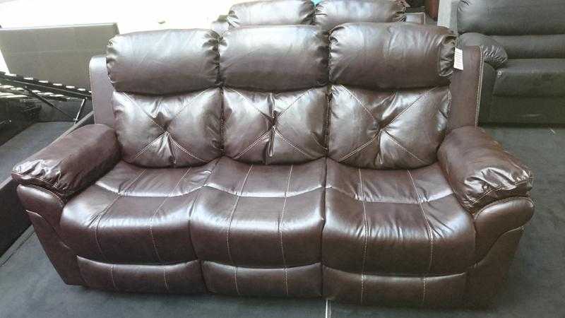 LEATHER RECLINER SOFAS 3 SEATER 2 SEATER