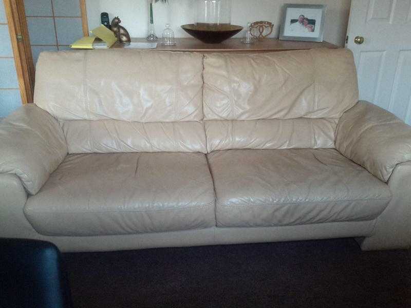 Leather settee