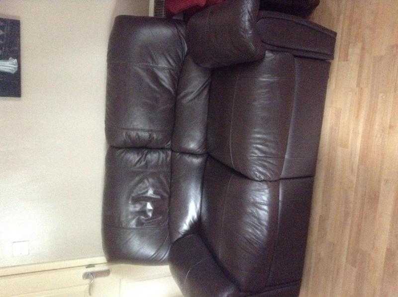 Leather settee